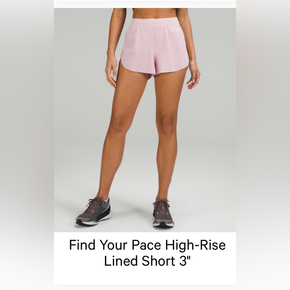 Lululemon find your pace 3” shorts in pink